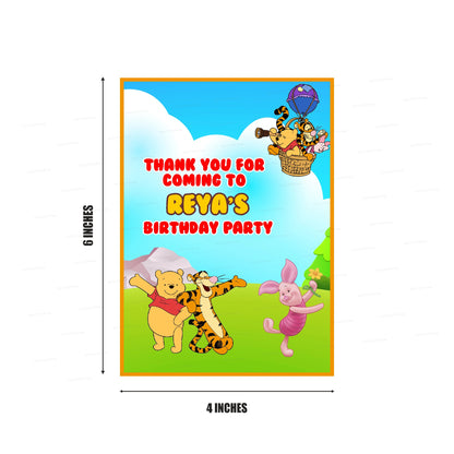 Winnie the Pooh Theme Thank You Card