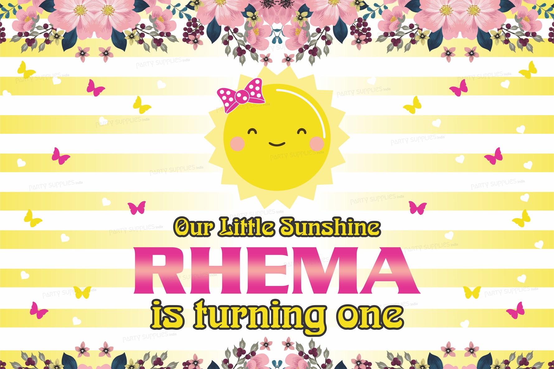 Sun Shine Personalized girl Theme Combo Kits | Party Supplies India