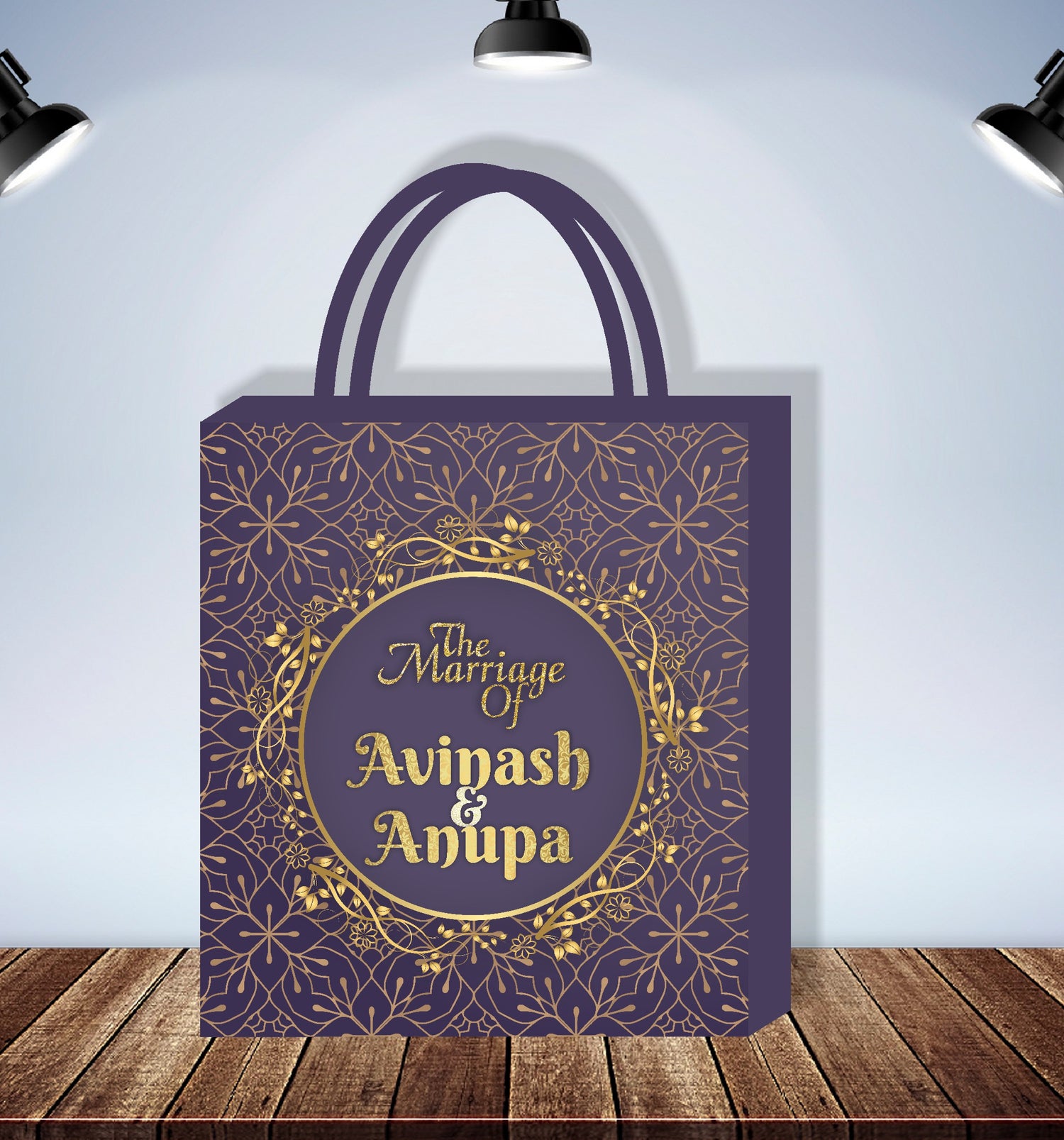 PSI Wedding Theme Personalized Return Gift Bag  Marriage Decorations –  Party Supplies India