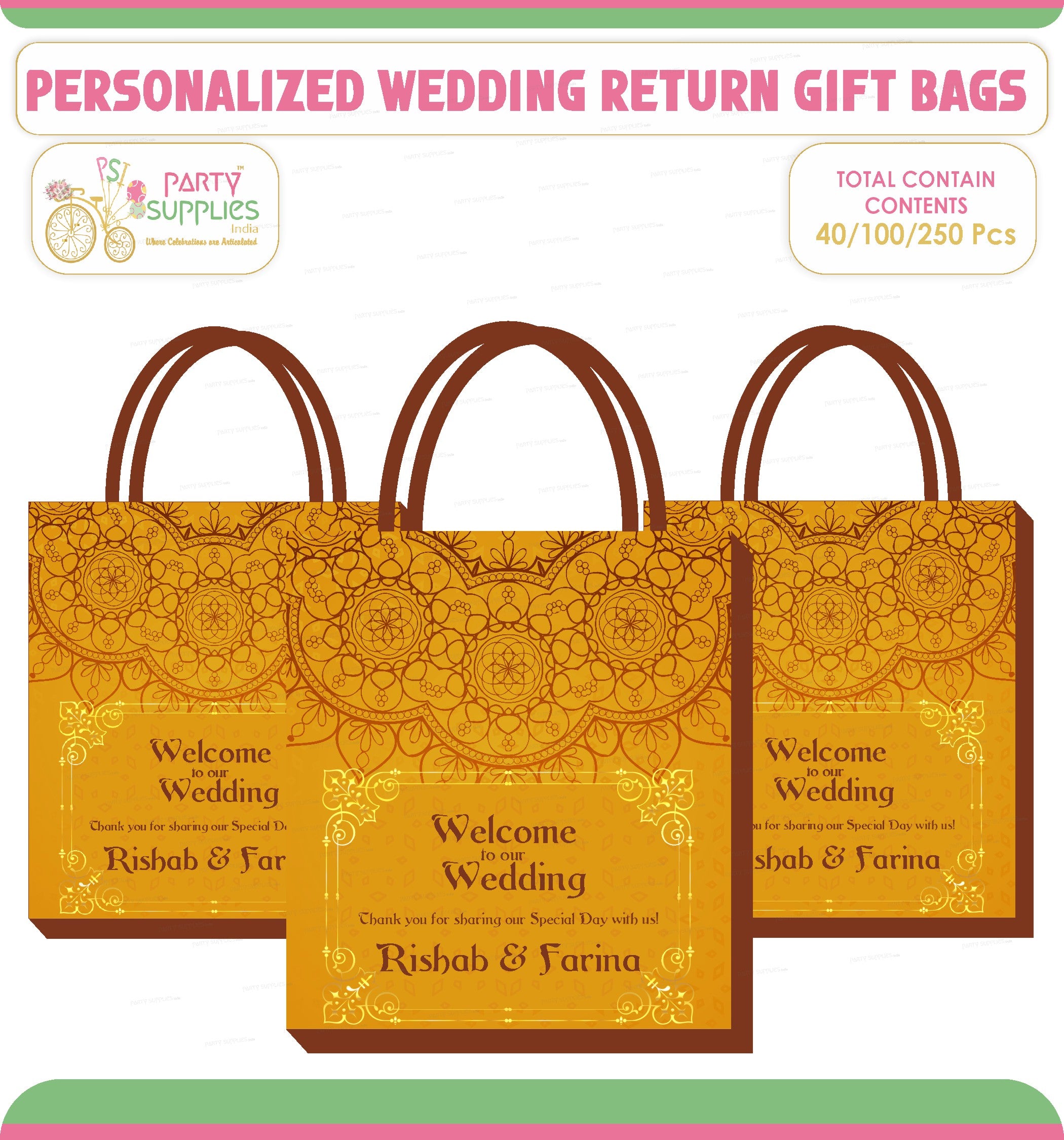 Paper Printed Wedding Gift Bag at Rs 260/piece in Chennai | ID:  2851789014330
