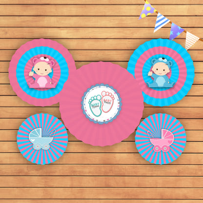 Baby Shower Theme Paper Fan