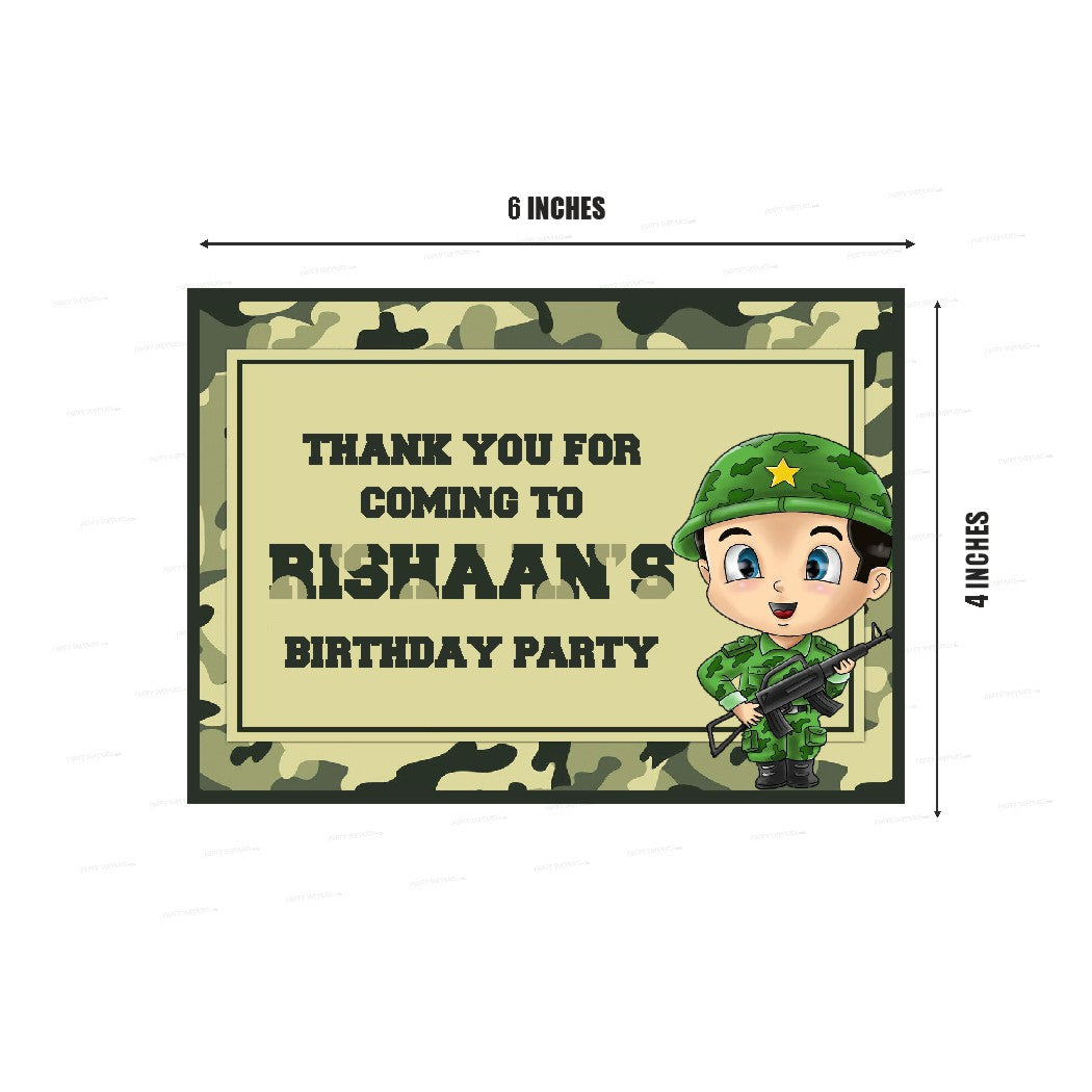 Military Theme Thank You Card