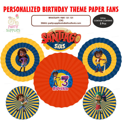 Santiago Theme  Paper Fan